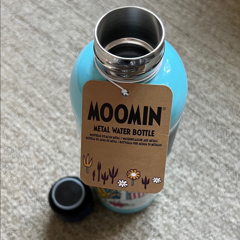 Moomin Light Blue Character Stainless Water Bottle - Picture 6 of 8